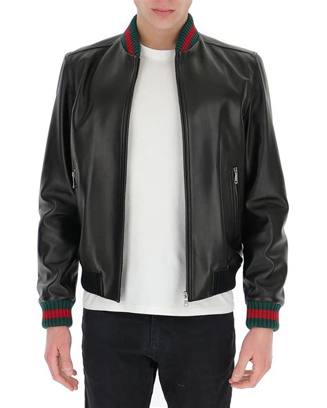 herren gucci|gucci leather jacket men.